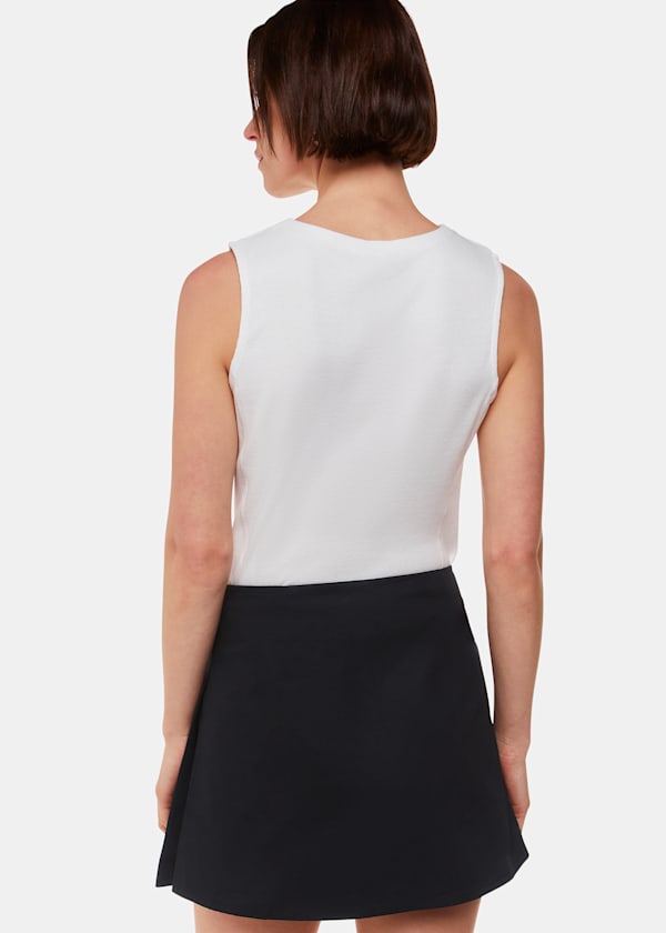 Black Pleated Mini Skirt