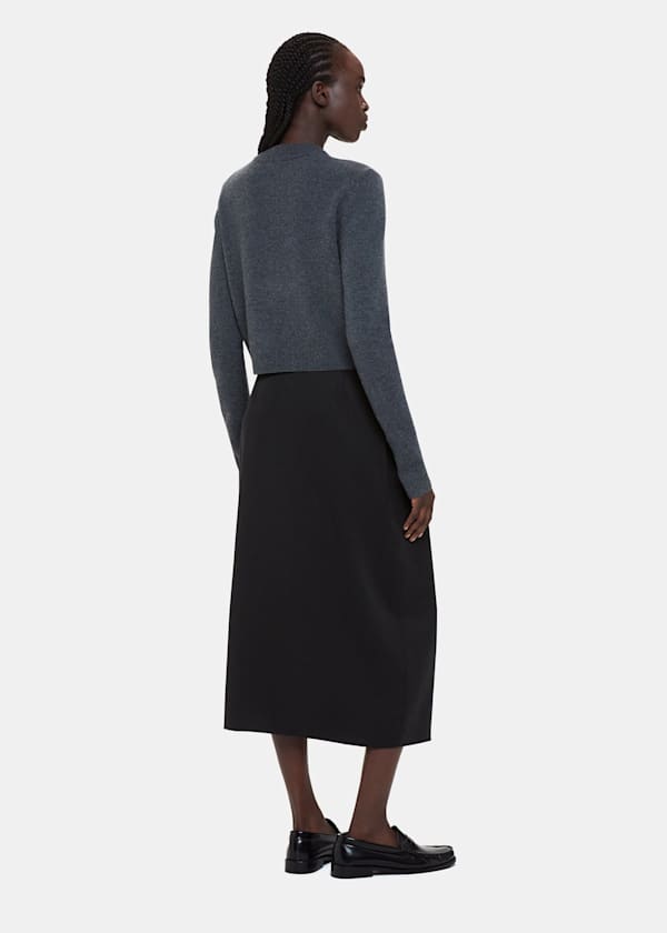 Black Olivia Wrap Skirt