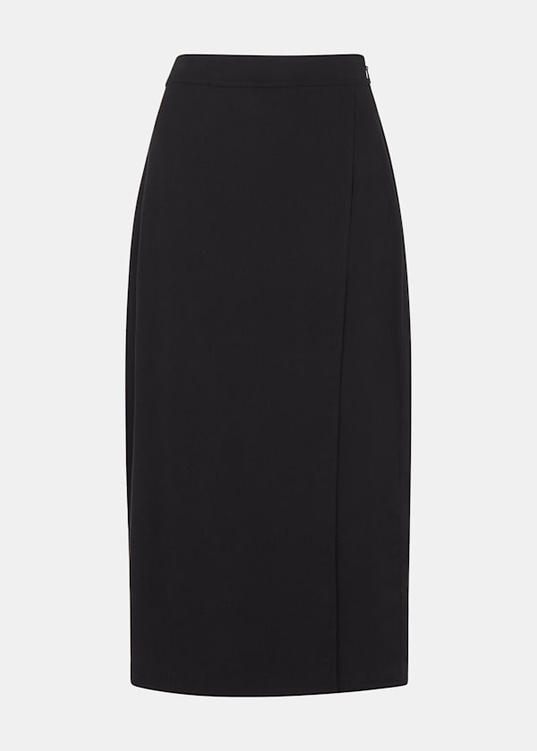 Black Olivia Wrap Skirt