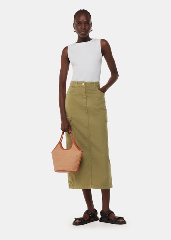 Tessa Cargo Midi Skirt