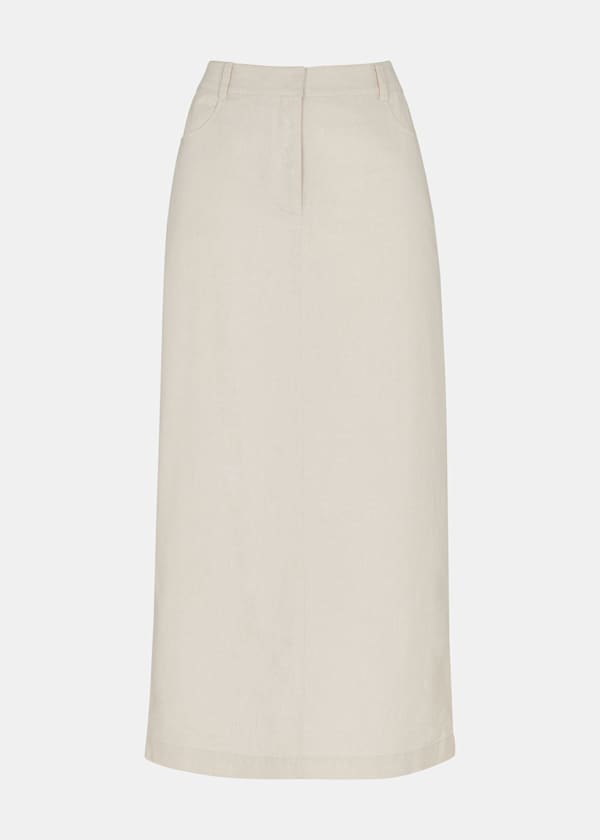 Abigail Linen Blend Midi Skirt