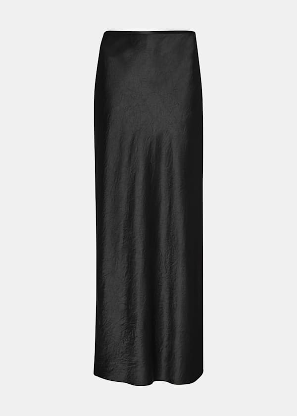 Black Ella Bias Cut Skirt