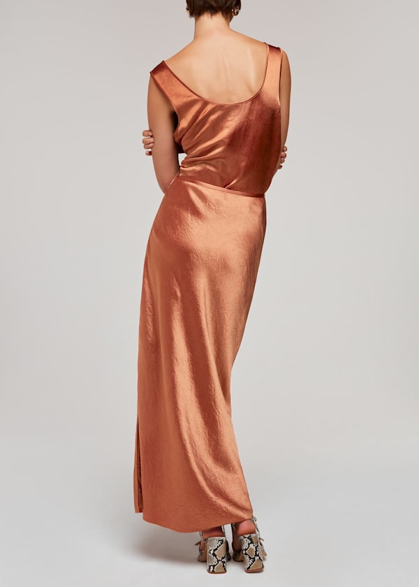 Bronze Ella Bias Cut Skirt