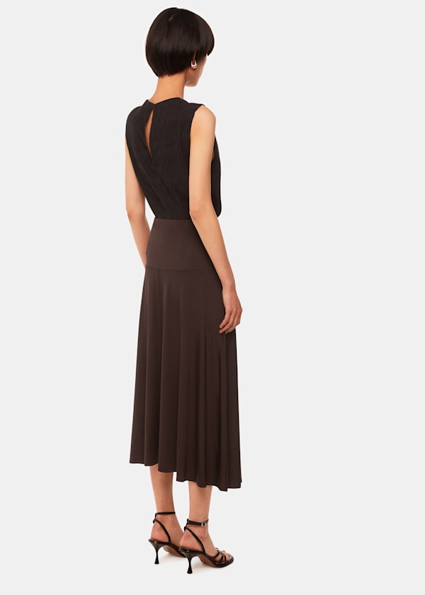 Chocolate Katrina Asymmetric Skirt