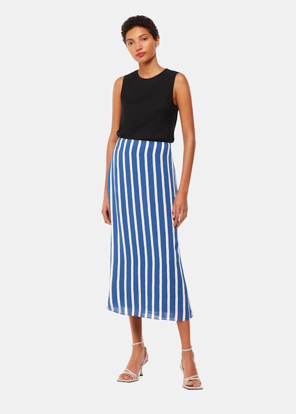 Eliza Stripe Printed Skirt