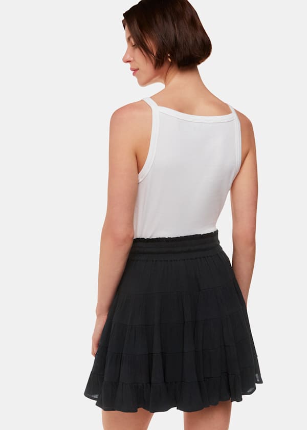Black Violet Mini Skirt