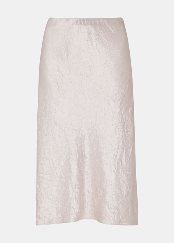 Satin Knee Length Skirt