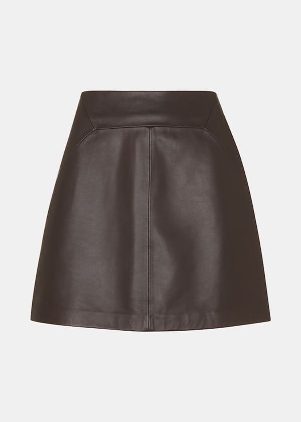 Leather A line Skirt