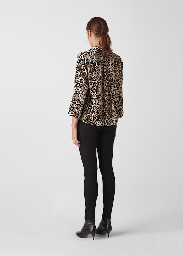 Leopard Print Animal Print Pyjama Shirt