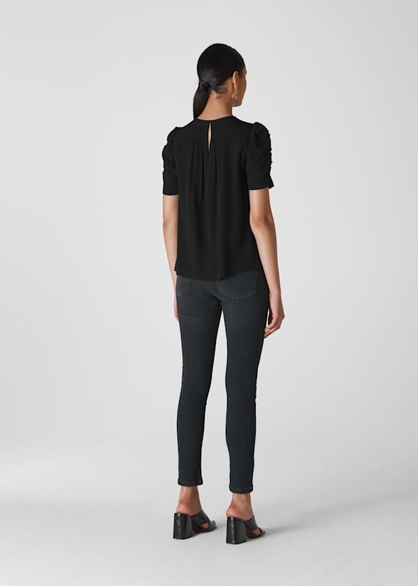 Black Nelly Shell Top