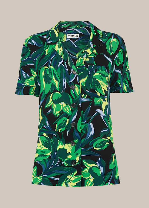 Multicolour Tulip Print Shirt