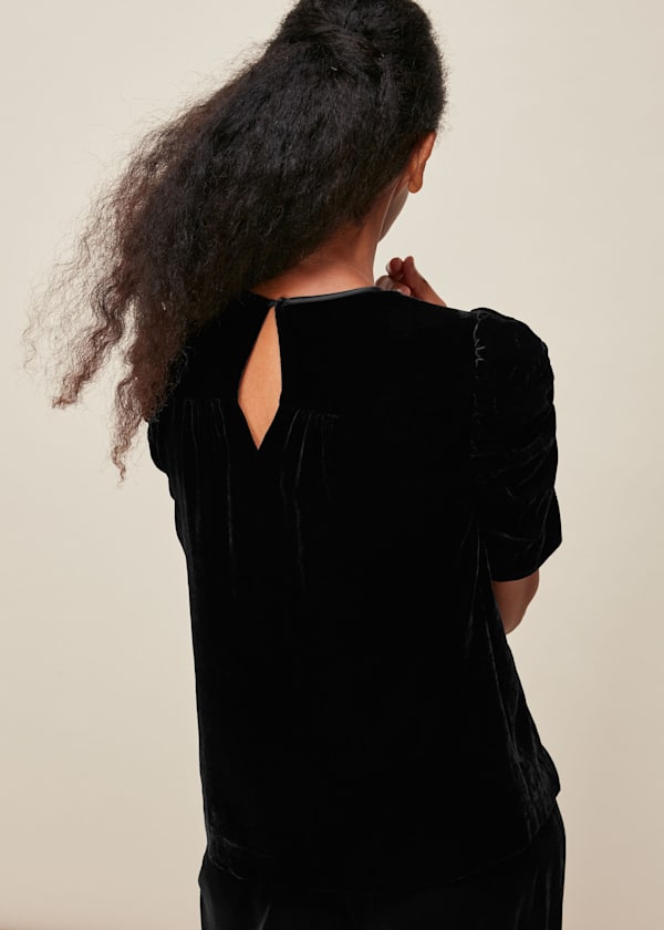 Black Velvet Nelly Shell Top