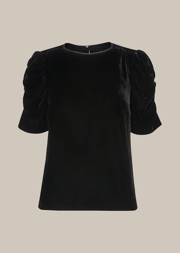 Black Velvet Nelly Shell Top