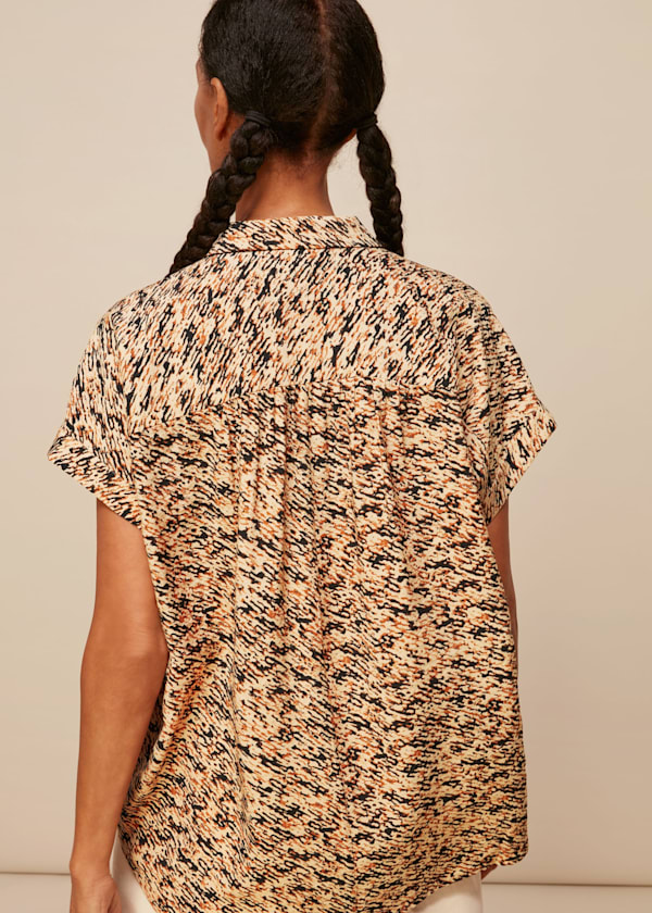 Multicolour Bark Print Nicola Shirt
