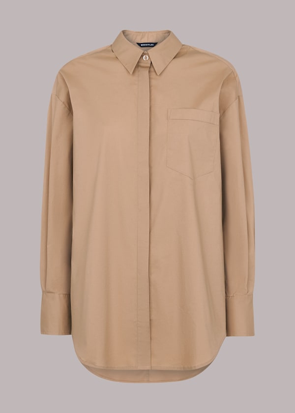 Beige Oversized Shirt