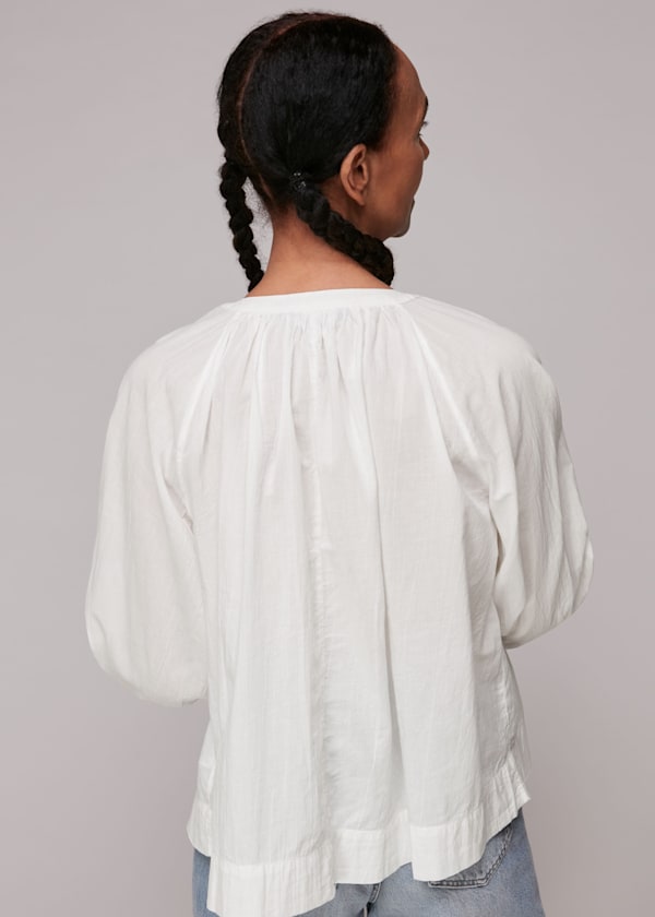 White Jessie Cotton Blouse