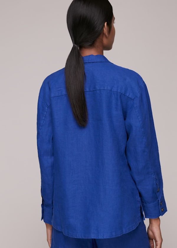 Blue Layla Linen Shirt