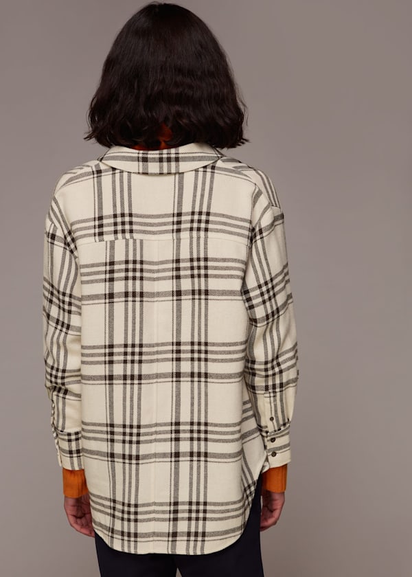 Multicolour Oversized Check Cotton Shirt