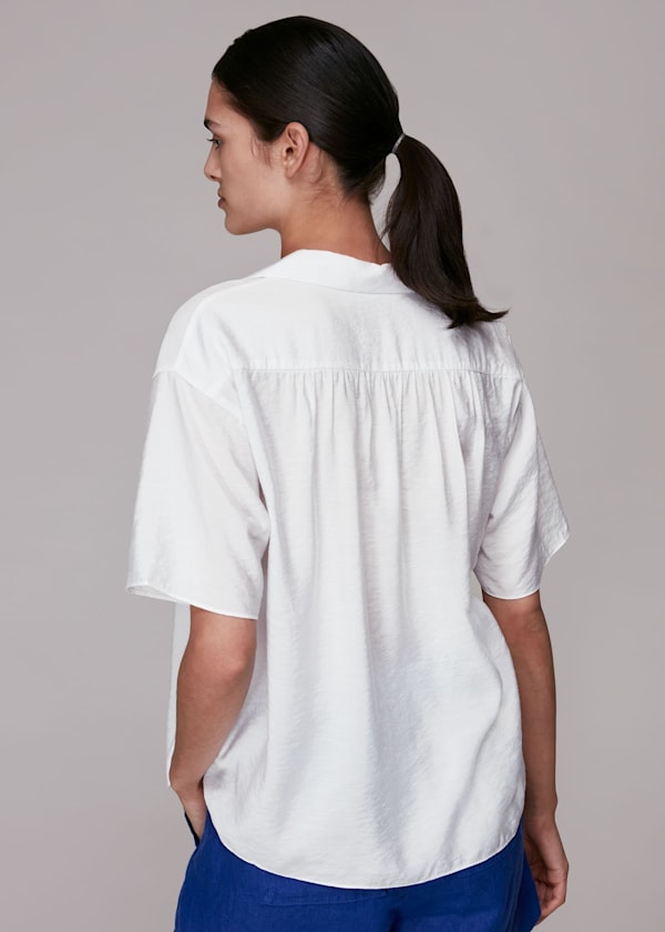 White Alice Pocket Detail Top