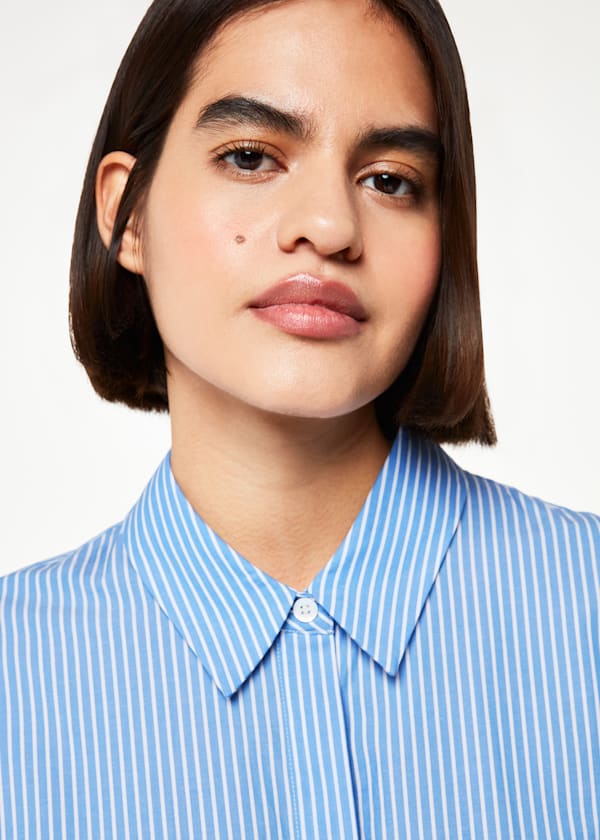 Blue Stripe Oversized Shirt