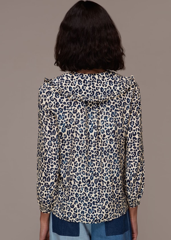 Cheetah Print Collar Top
