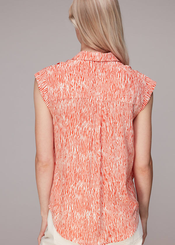 Red Woodland Animal Print Shirt