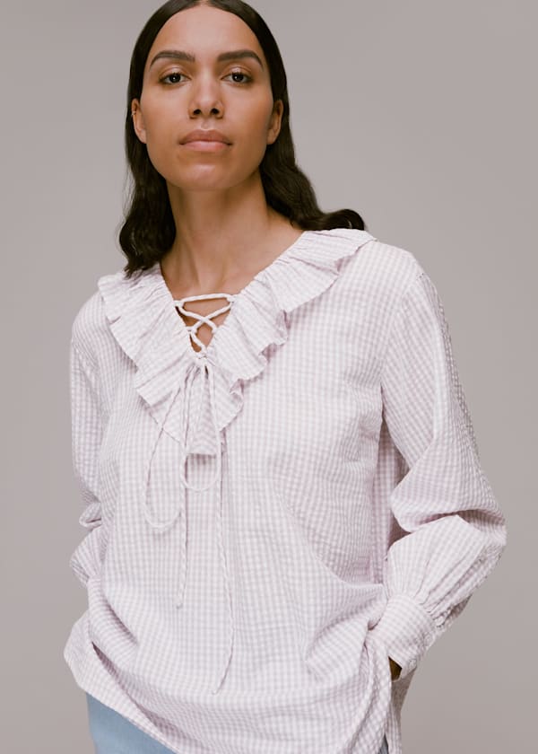 Francesca Check Blouse