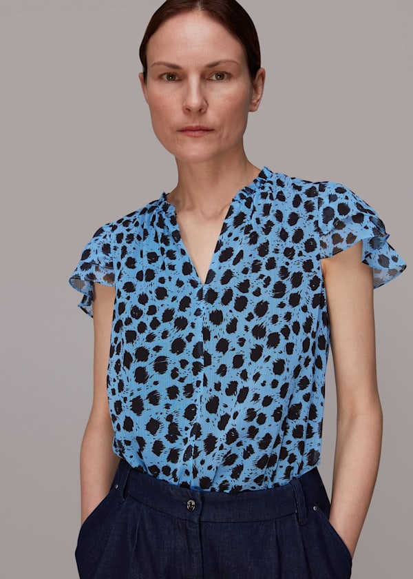 Brushed Dalmatian Blouse