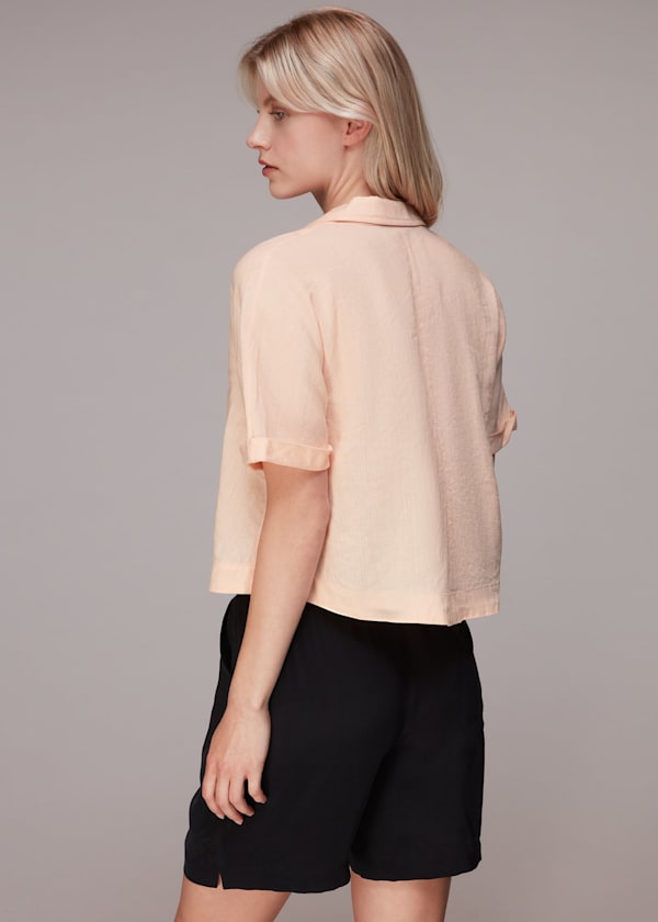 Pale Pink Sadie Linen Top