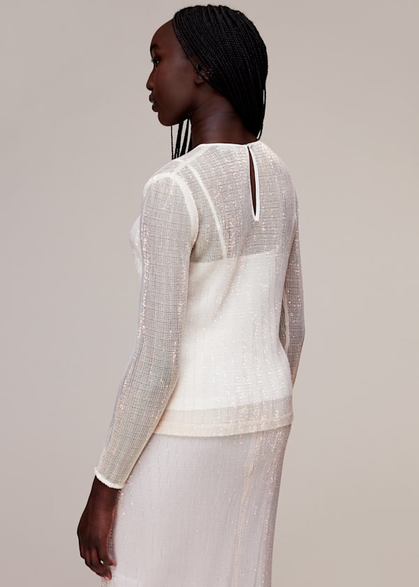 Pale Pink Sarai Sequin Top