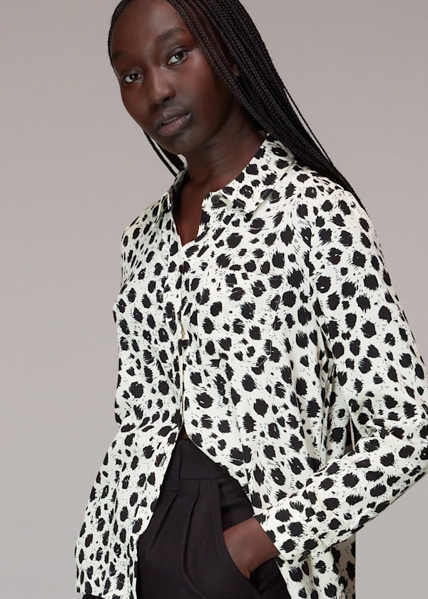 Black Brushed Dalmatian Shirt