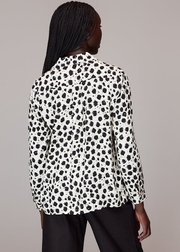 Black Brushed Dalmatian Shirt