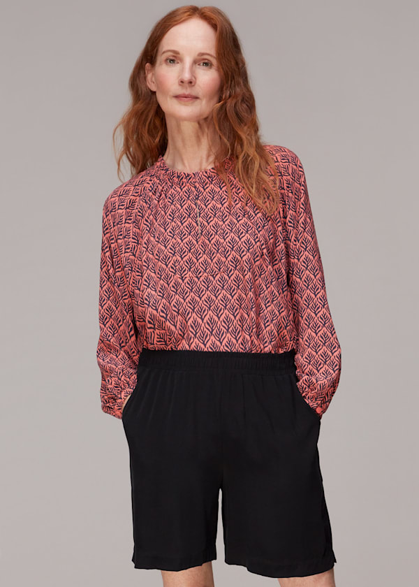 Multicolour Sea Tree Print Blouse