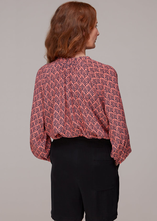 Multicolour Sea Tree Print Blouse