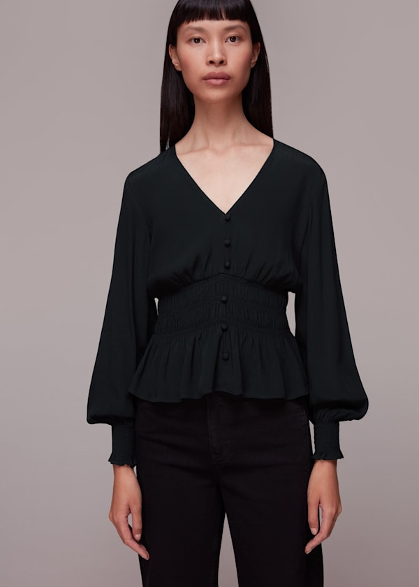 Black Jenny Peplum Top