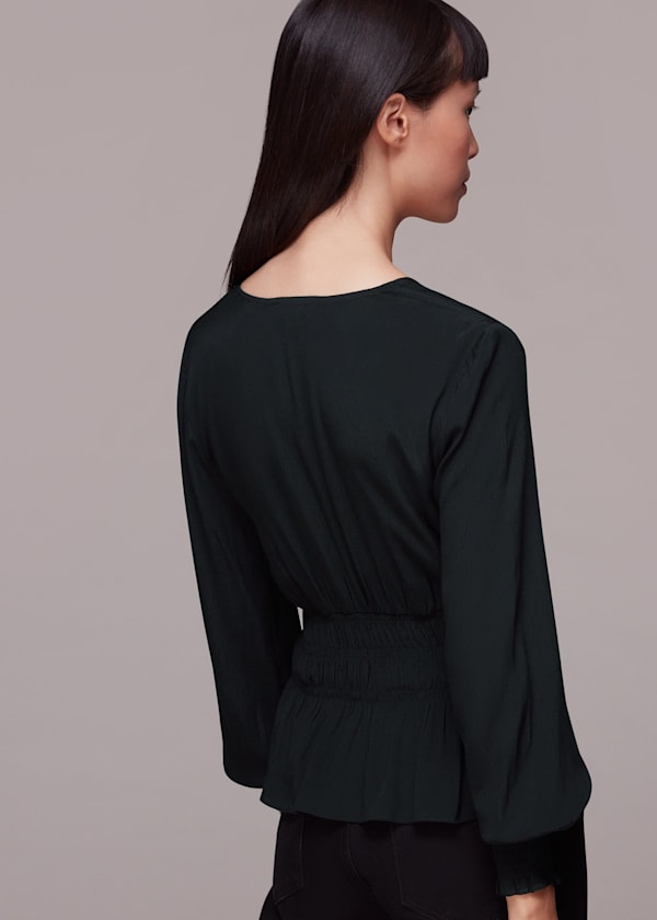 Black Jenny Peplum Top