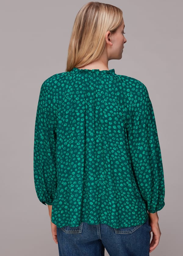 Green Lucy Lava Spot Top