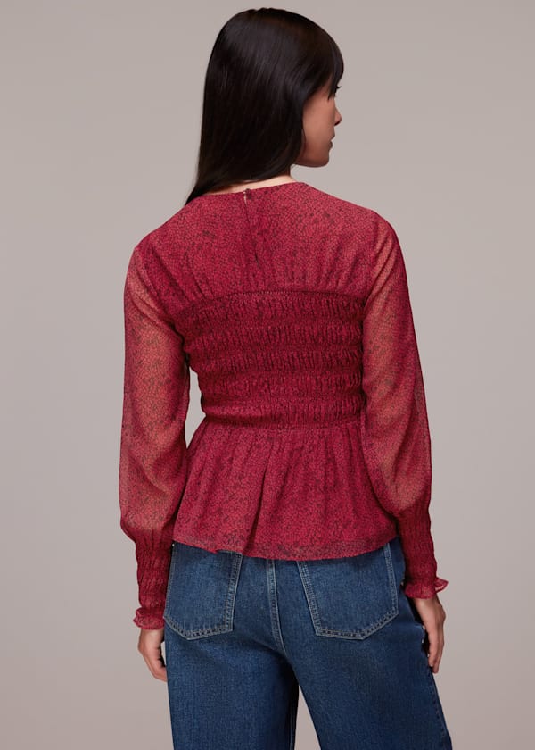 Pink Abstract Snake Rosanna Top