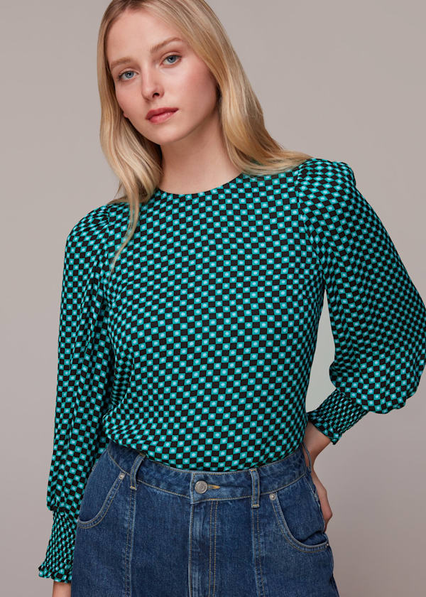 Multicolour Star Check Tessa Top