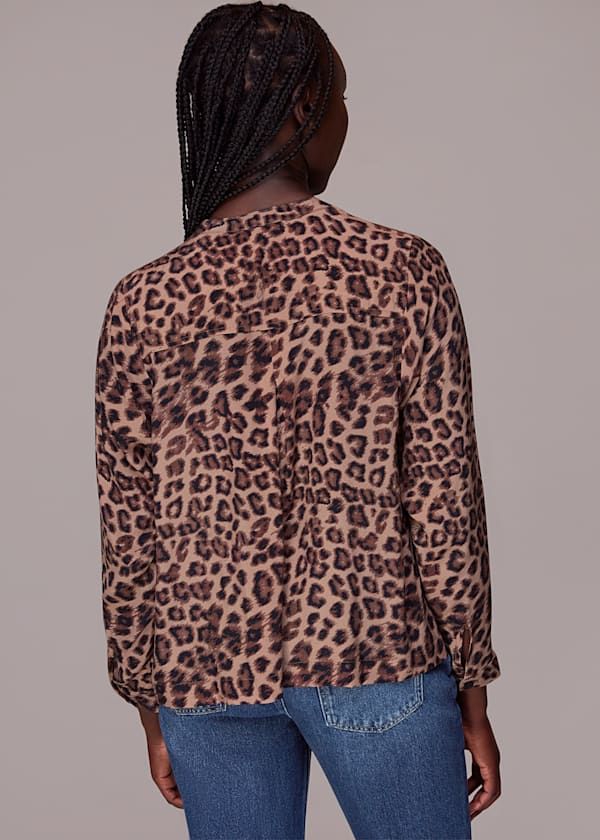 Meara Jungle Cheetah Blouse