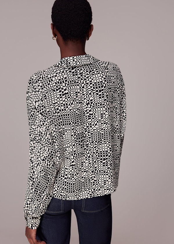 Multicolour Checkerboard Ramona Blouse
