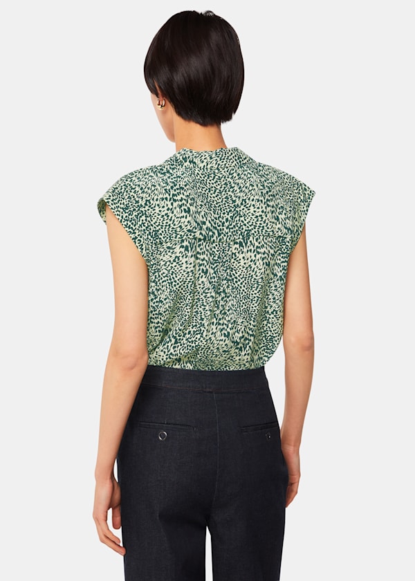 Yellow Diagonal Leopard Shirt