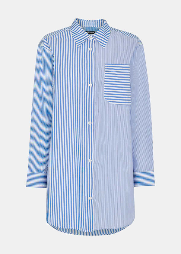 Blue Millie Stripe Oversized Shirt