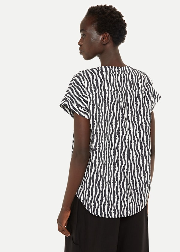 Black Optical Rope Nicola Shirt