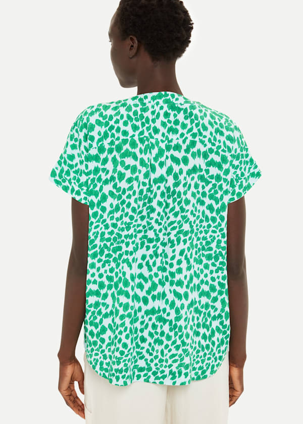 Smooth Leopard Print Blouse