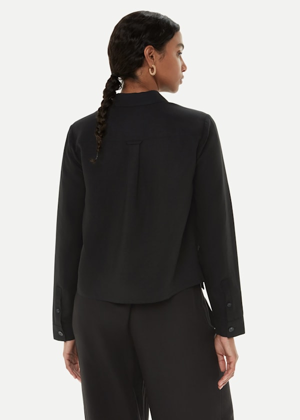 Black Cloe Seam Detail Shirt