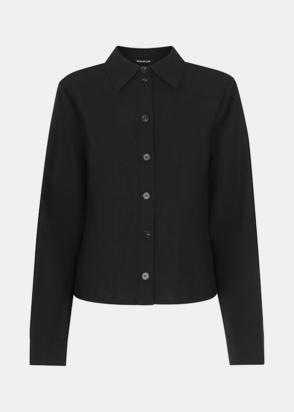Black Cloe Seam Detail Shirt