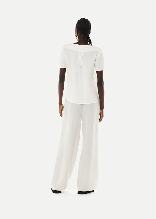 White Lily Square Neck Blouse