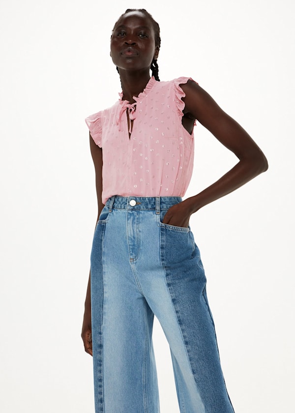 Lilac Metallic Dobby Top
