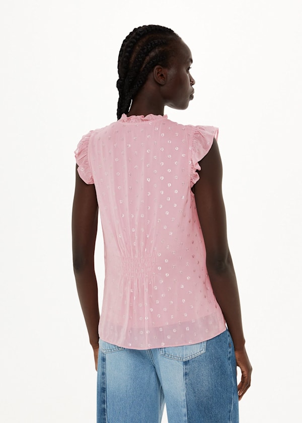 Lilac Metallic Dobby Top